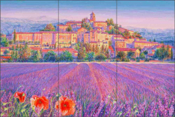 Provence, France by Mayumi Ohno Ceramic Tile Mural POV-MO012