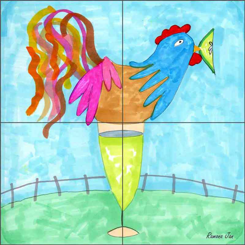 Lime by Ramona Jan Ceramic Tile Mural POV-RJA003