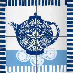 Tea I by Ramona Jan Ceramic Tile Mural POV-RJA021