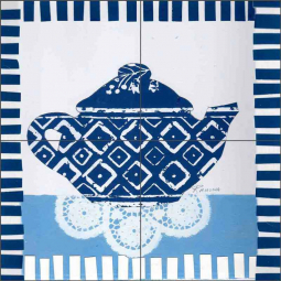 Tea II by Ramona Jan Ceramic Tile Mural POV-RJA022