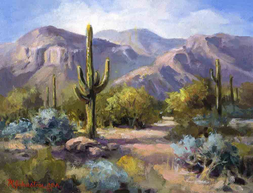 Catalina Mountain Foothills by Maxine Johnston Ceramic Accent & Decor Tile RW-MJA003AT