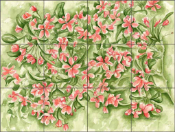 Apple Blossoms by Sara Mullen Ceramic Tile Mural SM142