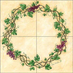 Vineyard by Sara Mullen Ceramic Tile Mural SM145