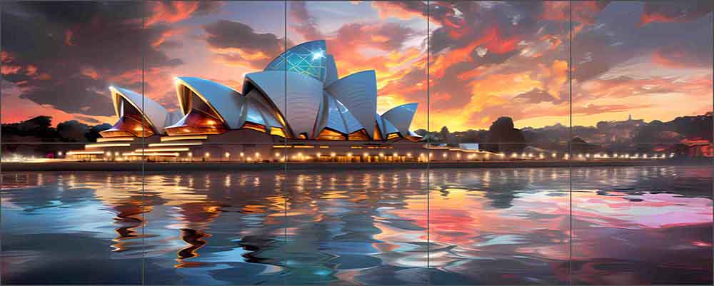 Sunset View by WDW Designs Ceramic Tile Mural WDW072