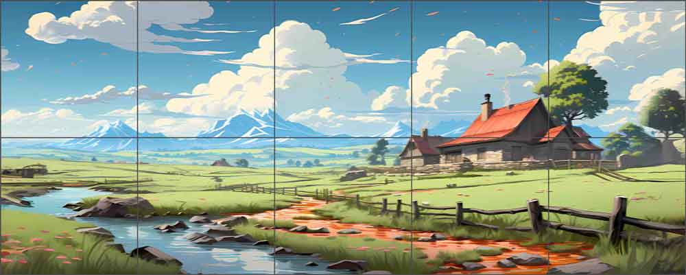 As Far As the Eye Can See by WDW Designs Ceramic Tile Mural WDW098