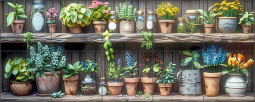 Herb Shelf by WDW Designs Ceramic Tile Mural WDW184