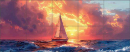 Sailing 0376-10 by WDW Designs Ceramic Tile Mural WDW195