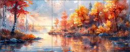 Peace Retreat by WDW Designs Ceramic Tile Mural WDW198