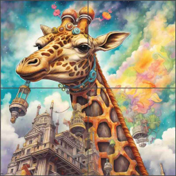 Steampunk Animals 3 by WDW Designs Ceramic Tile Mural WDW201-3