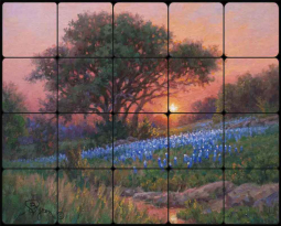 Evening Colors by William Hagerman Tumbled Stone Tile Mural WHA002