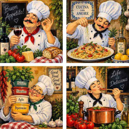 The Chef's Kitchen by AOT Designs Ceramic Accent & Decor Tile Set - AOT-ATSet7