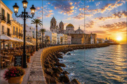 Promenade by the Cathedral by AOT Designs Ceramic Tile Mural AOT103