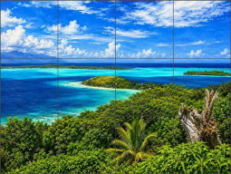 Tropical Lagoon by AOT Designs Ceramic Tile Mural AOT105