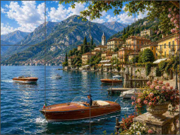 Lake Como 1 by AOT Designs Ceramic Tile Mural AOT113