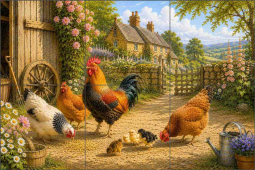 Country Morning by AOT Designs Ceramic Tile Mural AOT117