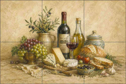 Tuscan Table by AOT Designs Ceramic Tile Mural AOT120