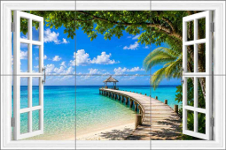 Pathway to Paradise by AOT Designs Ceramic Tile Mural AOT126