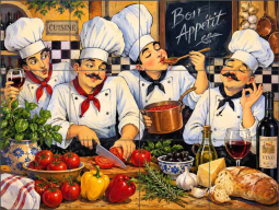 Chef's Table by AOT Designs Ceramic Tile Mural AOT138