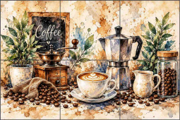 The Daily Grind by AOT Designs Ceramic Tile Mural AOT164