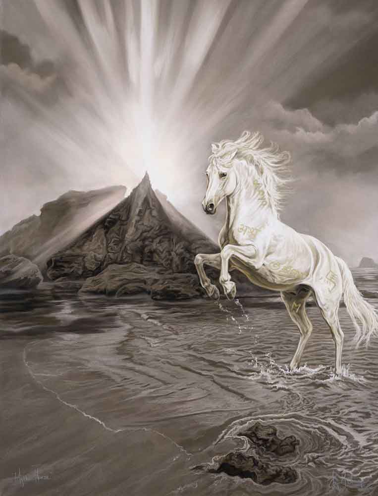 Mythic Horse by Kim McElroy Ceramic Accent & Decor Tile KMA079AT