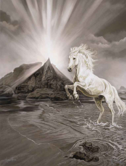 Mythic Horse by Kim McElroy Ceramic Accent & Decor Tile KMA079AT