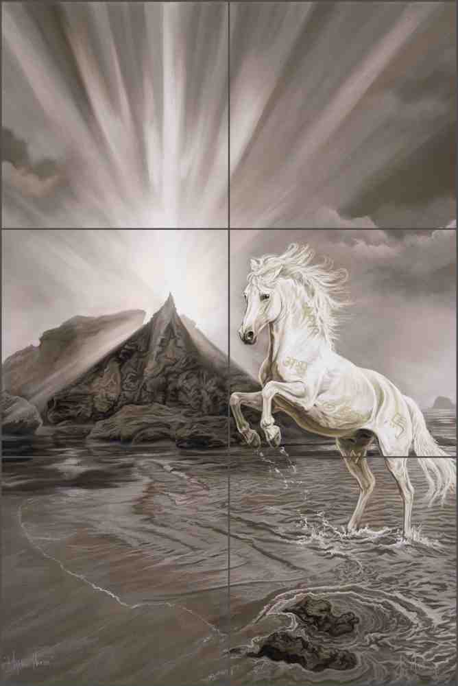 Mythic Horse by Kim McElroy Ceramic Tile Mural KMA079