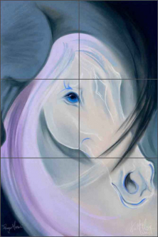 Prayer Mares by Kim McElroy Ceramic Tile Mural KMA081