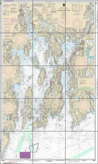Narragansett Bay Nautical Chart by NOAA Ceramic Tile Mural NautChart-13221