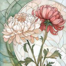 Pinkish Green 5 by Steve Hunziker Ceramic Accent & Decor Tile OB-SH2387AT