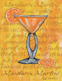 Mandarin Martini by Sara Mullen Ceramic Tile Mural SM015AT