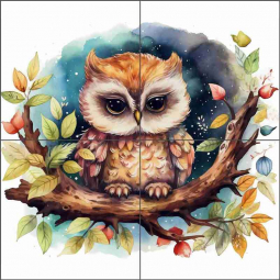 Baby Animal 1 by WDW Designs Ceramic Tile Mural WDW0001-1