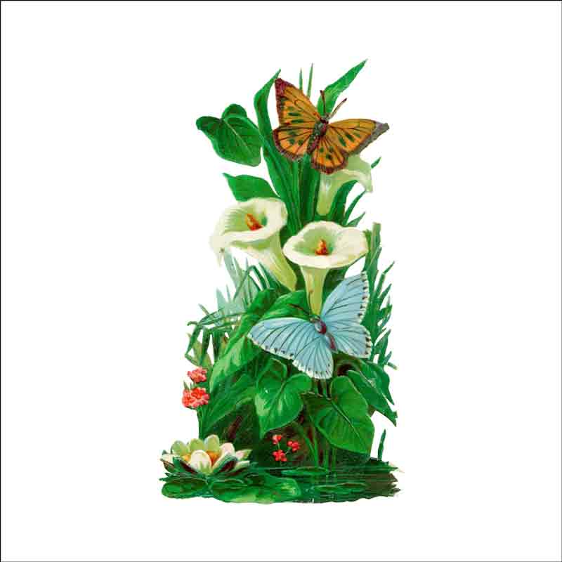 Vintage Butterfly 044 by DP Art Ceramic Accent & Decor Tile ABF044AT