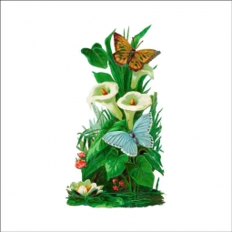 Vintage Butterfly 044 by DP Art Ceramic Accent & Decor Tile ABF044AT