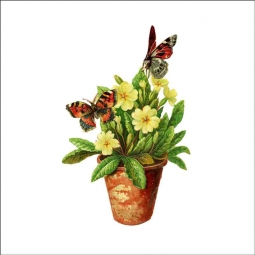Vintage Butterfly 257 by DP Art Ceramic Accent & Decor Tile ABF257AT