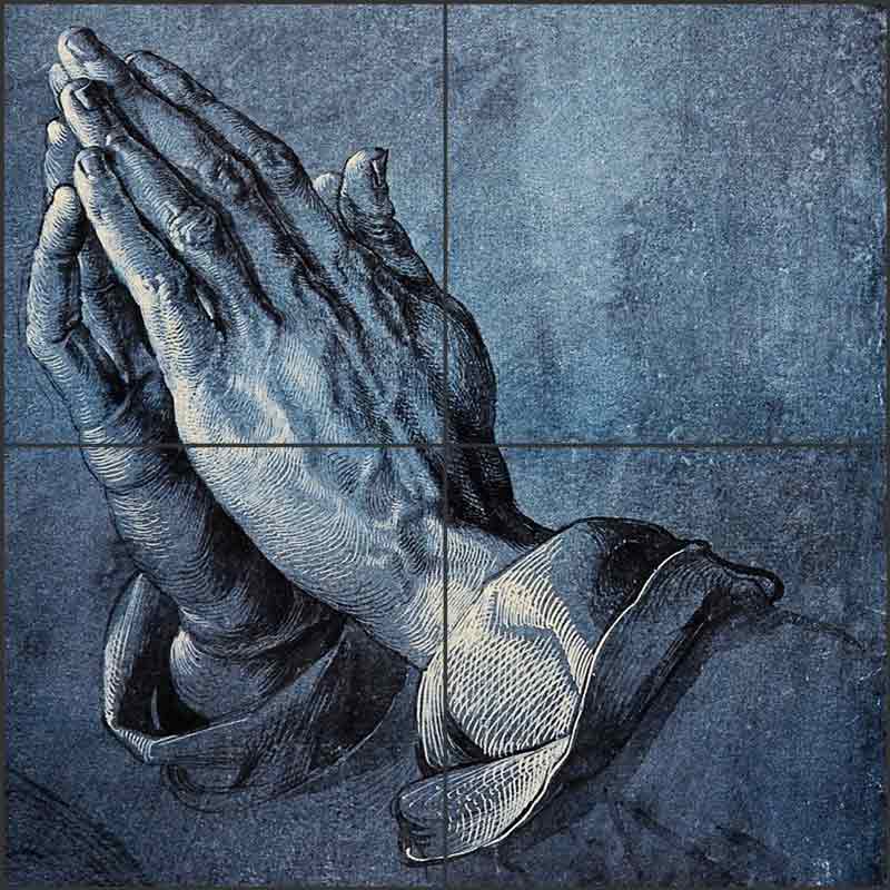 Praying Hands by Albrecht Durer Ceramic Tile Mural AD5001