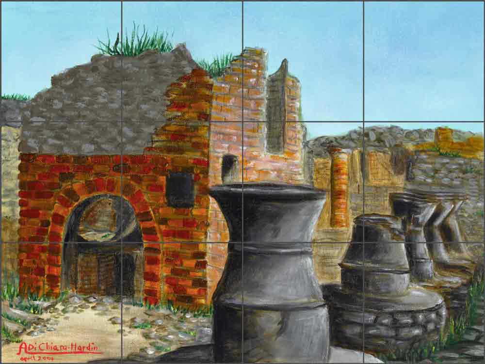 Pompei by Angelica Di Chiara Ceramic Tile Mural ADCH007