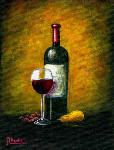 Wine Glow by Angelica Di Chiara Ceramic Accent Tile ADCH015AT