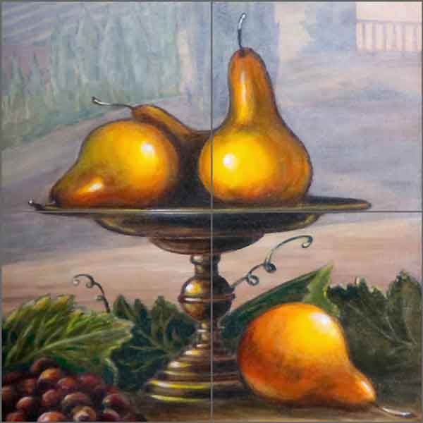 Pear by Angelica Di Chiara Ceramic Tile Mural - ADCH018