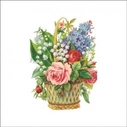 Vintage Flowers 045 by DP Art Ceramic Accent & Decor Tile AFL045AT