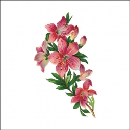 Vintage Flowers 068 by DP Art Ceramic Accent & Decor Tile AFL068AT