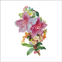 Vintage Flowers 091 by DP Art Ceramic Accent & Decor Tile AFL091AT