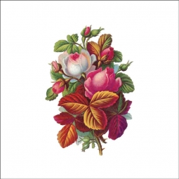 Vintage Flowers 162 by DP Art Ceramic Accent & Decor Tile AFL162AT
