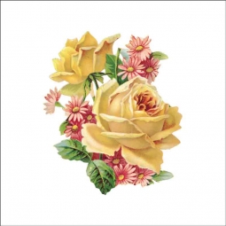 Vintage Flowers 165 by DP Art Ceramic Accent & Decor Tile AFL165AT