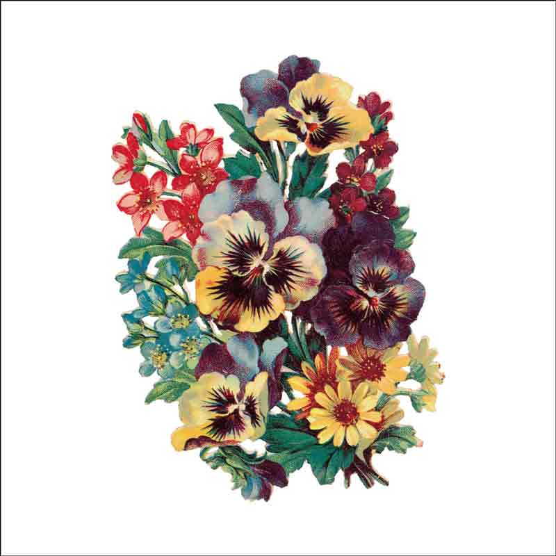 Vintage Flowers 179 by DP Art Ceramic Accent & Decor Tile AFL179AT