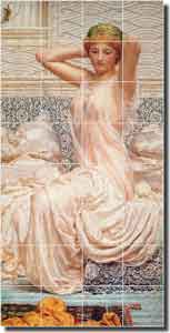 Moore "Silver" Old World Ceramic Tile Mural 17" x 34" - AJM008