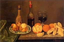 Still Life with Fruit and Oriental China by Adolphe Phalipon Ceramic Tile Mural AP4001