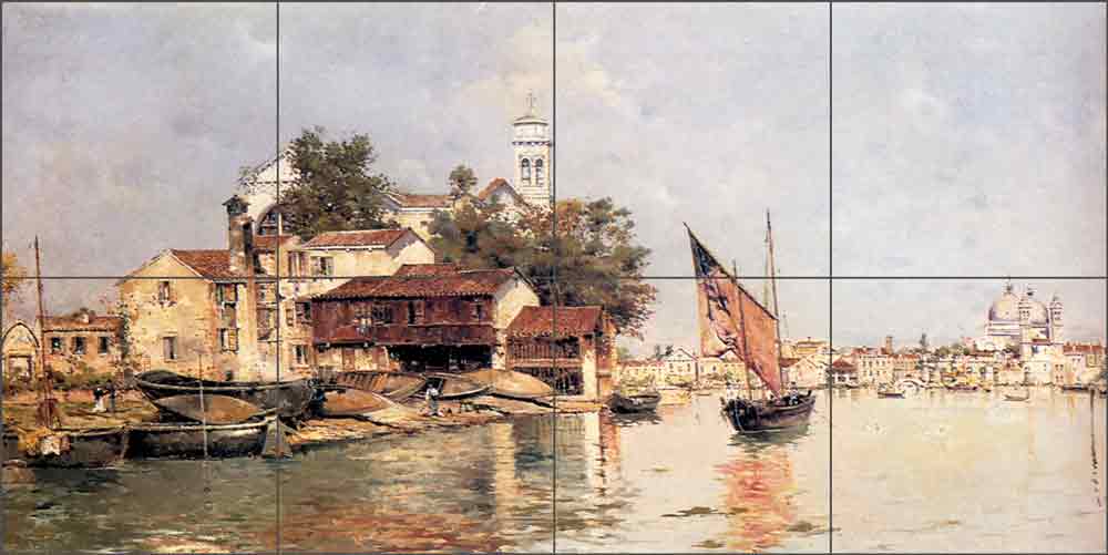 A View of Venice by Antonio Reyna Ceramic Tile Mural - AR002