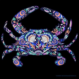 Crab Mosaic by Jim Baldwin Accent & Decor Tile BC-JB04AT