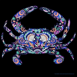 Crab Mosaic by Jim Baldwin Accent & Decor Tile BC-JB04AT