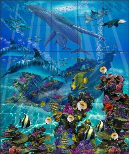 Ship Wreck by John Enright Ceramic Tile Mural BC-JE06